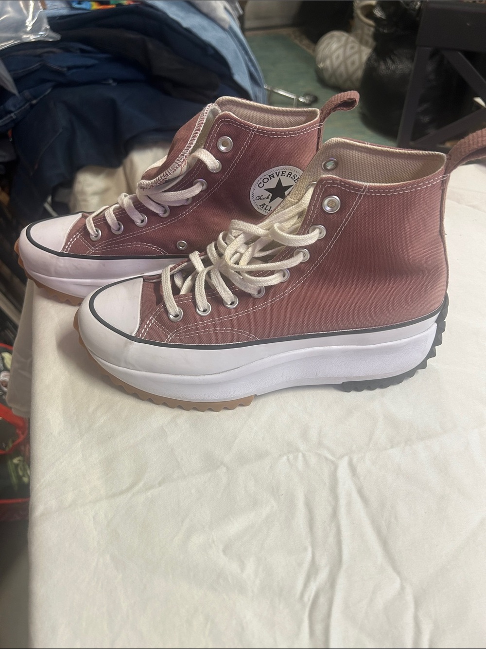 Converse High Top Platform Sneakers - Rosewood Pink